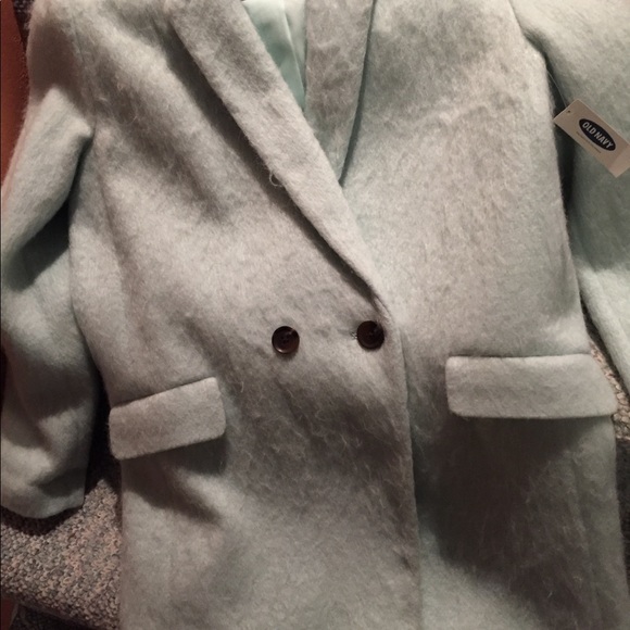Fuzzy mint green oversized coat - Picture 3 of 4